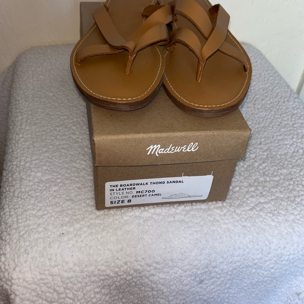 Madewell Tan Sandals Crisscross Design